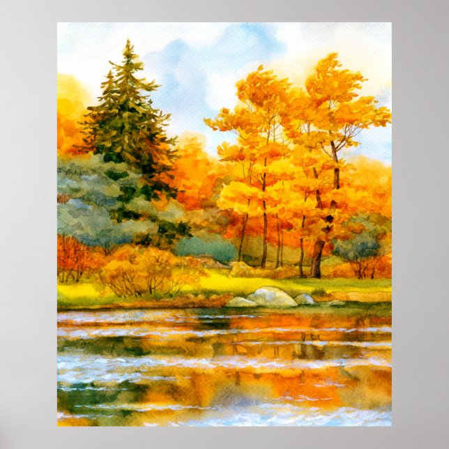 Poster Desenhar de esboço de aquarelas desenhado à mão co (Frente)