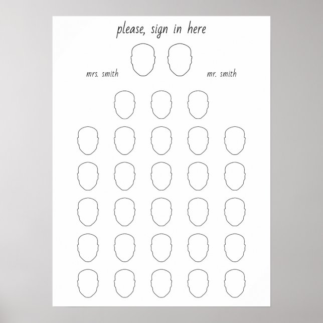 Poster Desenhar seu Alternativo Rosto Casamento 28 Livro  (Frente)