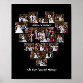 Poster Desenhe Seu Próprio Coração em Forma de Colagem de