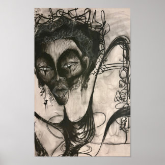 Poster desenho a carvão