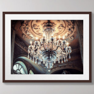 Poster Desenho a pastel de arquitetura Lustre Ornate