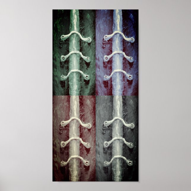 Poster Desenho abstrato das cores do minimalismo industri (Frente)