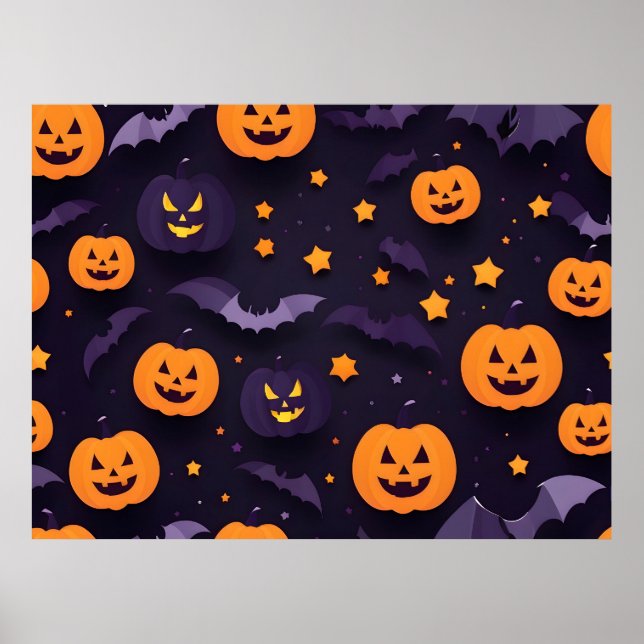 Poster Desenho abstrato de Halloween (Frente)