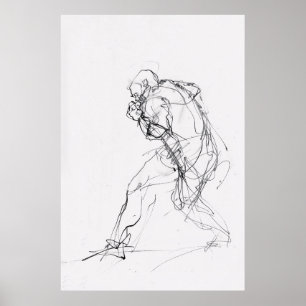 Poster Desenho abstrato em movimento -