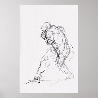 Poster Desenho abstrato em movimento -