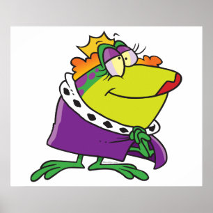 Pôster desenho animado da rainha do sapo bobo