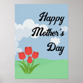 Poster desenho animado por dia de as mães