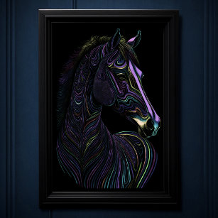 Poster de desenho de cavalo espanhol