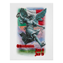 Pôster Desenho Colorido do Anjo da Independência em um
