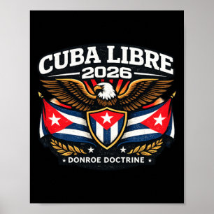 Poster Desenho Cuba Cuba Livre Doutrina Donroe