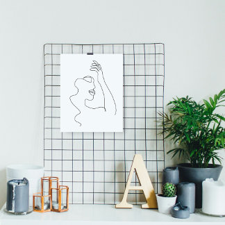 Poster Desenho da arte da linha | Preto e branco | Minima