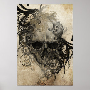 Poster Desenho Da Arte De Tatuagem, Ilustração Feita À Mã