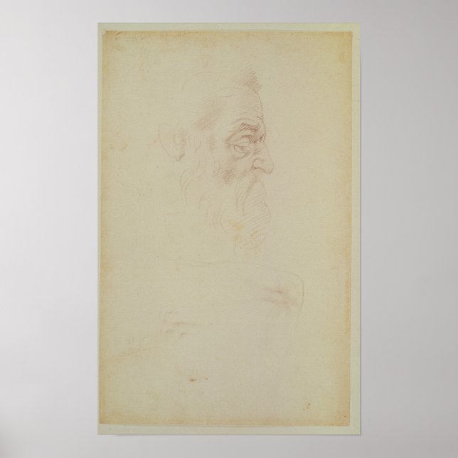 Pôster Desenho da cabeça masculina e duas pernas (Frente)