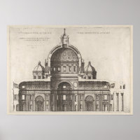 Desenho da Catedral Vaticano da Arquitetura do Vel