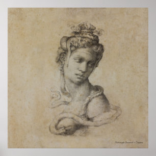 POSTER DESENHO DA CLEOPATRA DE MICHELANGELO