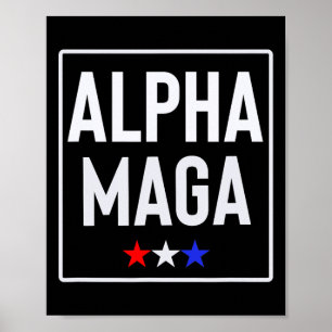 Poster Desenho da Eleição Alpha Mega Trump 2024