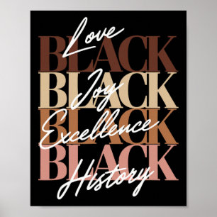 Poster Desenho da História Negra Para Mulheres Amor Negro