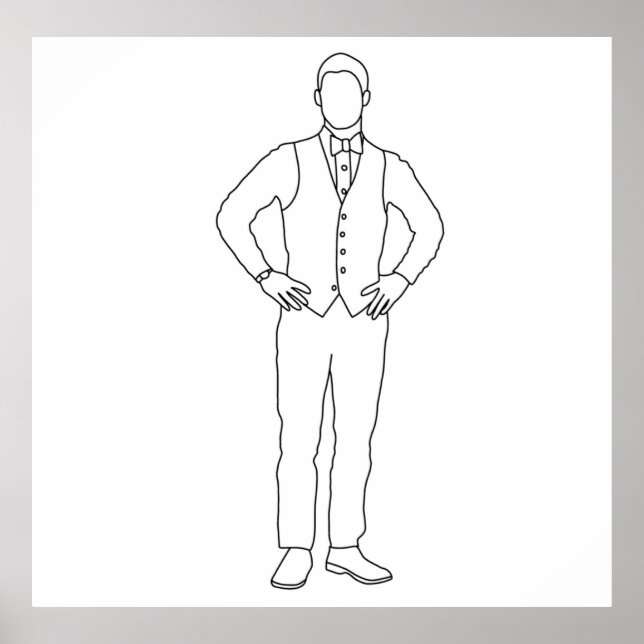 Poster Desenho da linha Blaine Anderson (Frente)