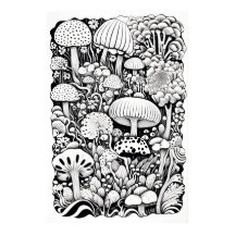 Desenho da linha do cogumelo