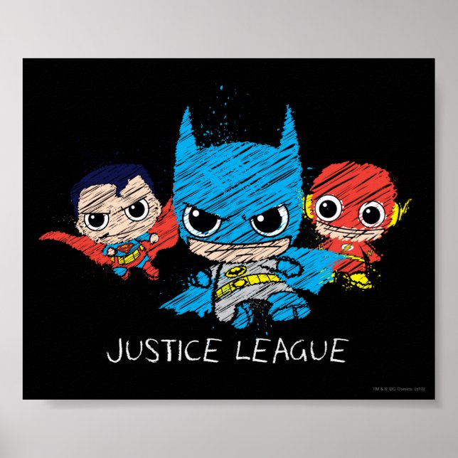 Pôster Desenho da Mini Justice League (Frente)