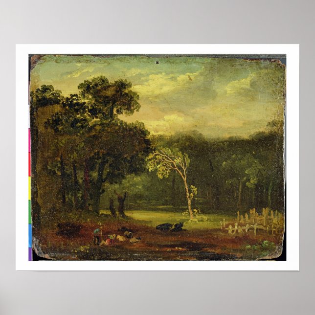 Poster Desenho da Nature no Sion Park, 1819 (óleo no cart (Frente)