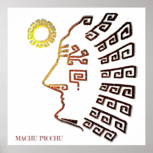 Poster Desenho da Silhueta Machu_Picchu