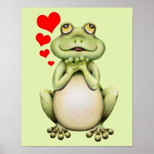 Pôster Desenho de Amor do Sapo