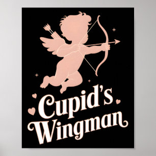 Poster Desenho de Anjo Engraçado do Dia dos Namorados do