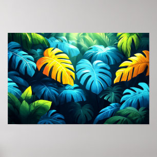 Poster Desenho de Aquarela de Ilustração Florestal