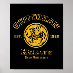 Poster Desenho de Artes Marciais da Universidade Shotokan