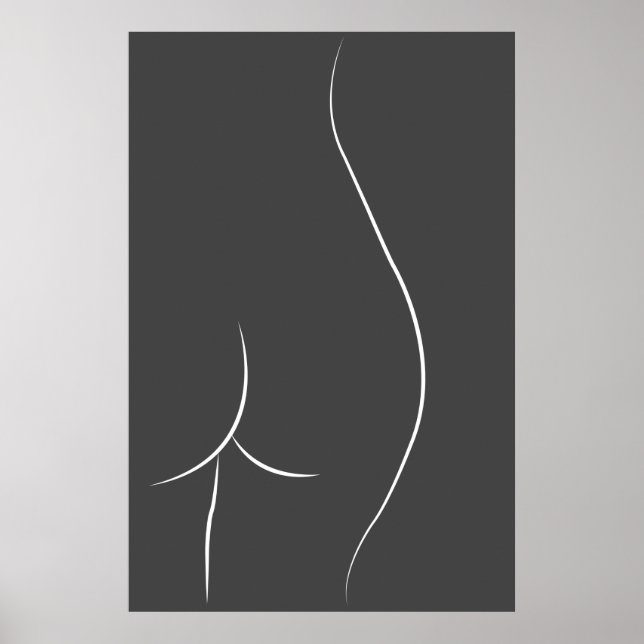 Poster Desenho de Booty Minimalista (Frente)