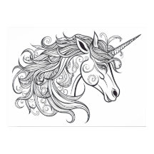 Desenho de Cabeça de Unicórnio