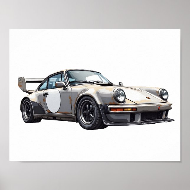 Poster Desenho de carro retrô (Frente)