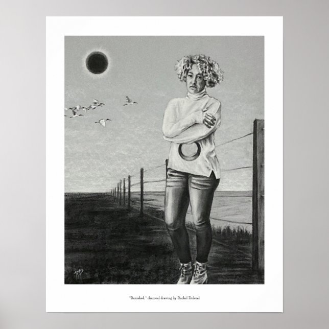 Poster Desenho de carvão expandido por Rachel Dolezal (Frente)