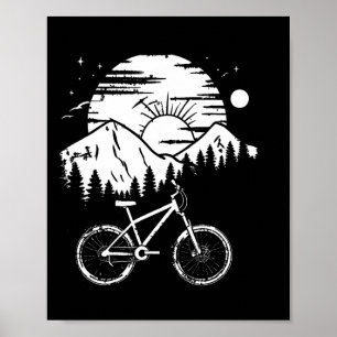 Poster Desenho de Ciclismo de Montanha Mtb