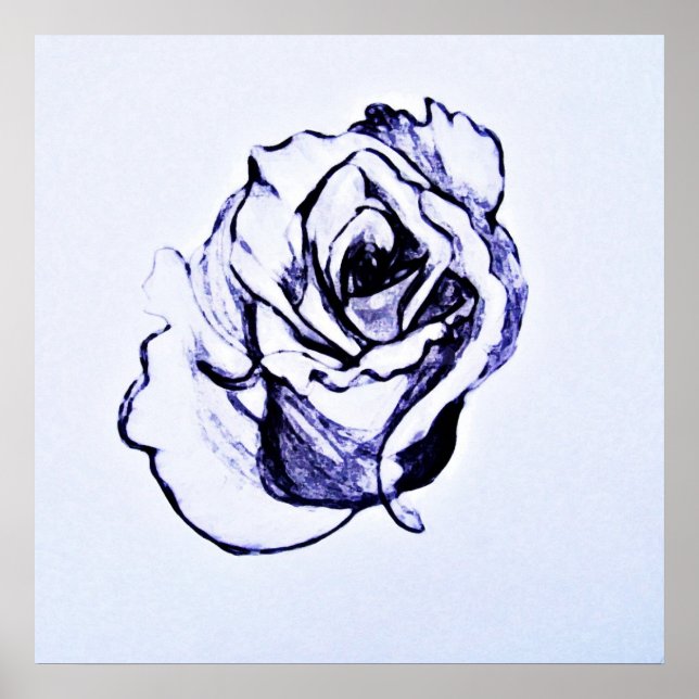 Pôster Desenho de flor (Frente)
