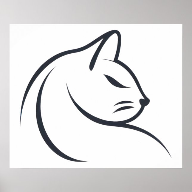 Poster Desenho de gato (Frente)