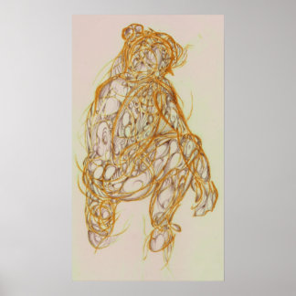 Poster Desenho de gesto feminino