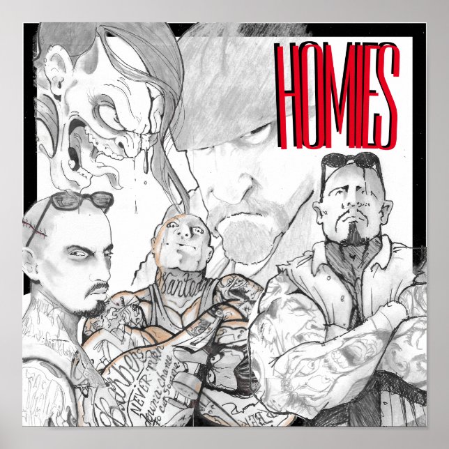 Poster Desenho de meninos em um (Frente)