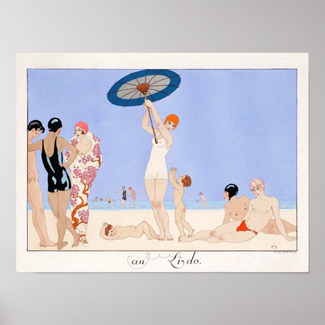 Poster Desenho de moda Au Lido Plate no.14 (1920) (Frente)