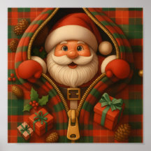 Desenho de Natal do Papai Noel Xadrez
