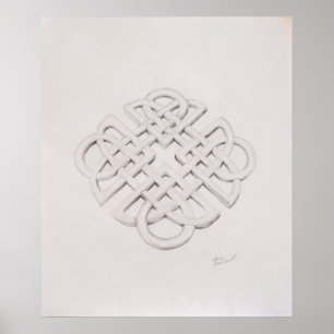 Poster Desenho de nó celta infinito