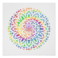 Desenho de Padrão de Mandala Arco-íris