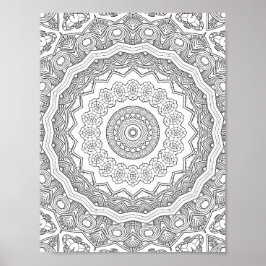 Poster Desenho de padrão de página para colorir de anéis