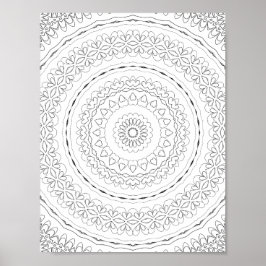 Poster Desenho de padrão de página para colorir de anéis