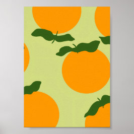 Poster desenho de padrão laranja