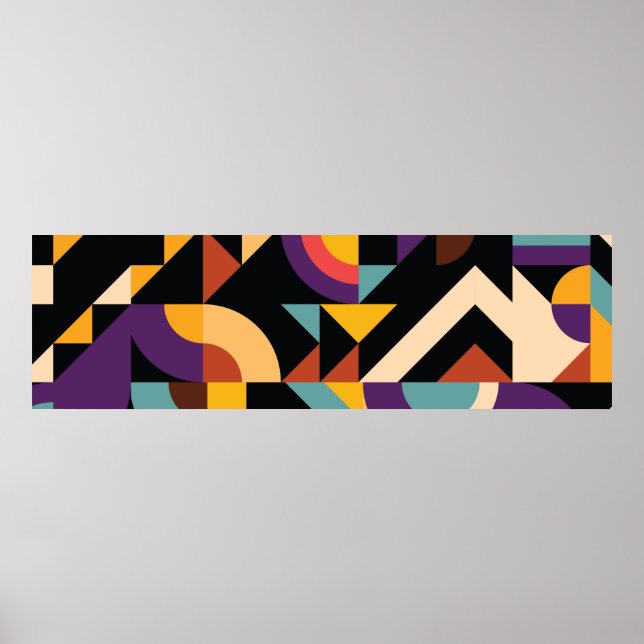 Poster desenho de padrões geométricos abstratos (Frente)