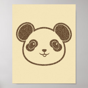 Poster Desenho de Panda Fofo