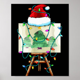 Poster Desenho de Pintor de Natal _ Artista de Pintura de