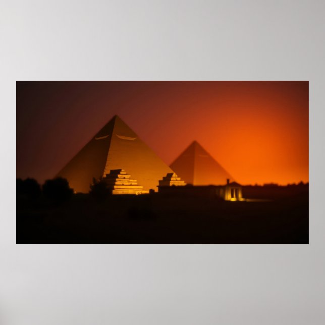 Poster desenho de pirâmides (Frente)